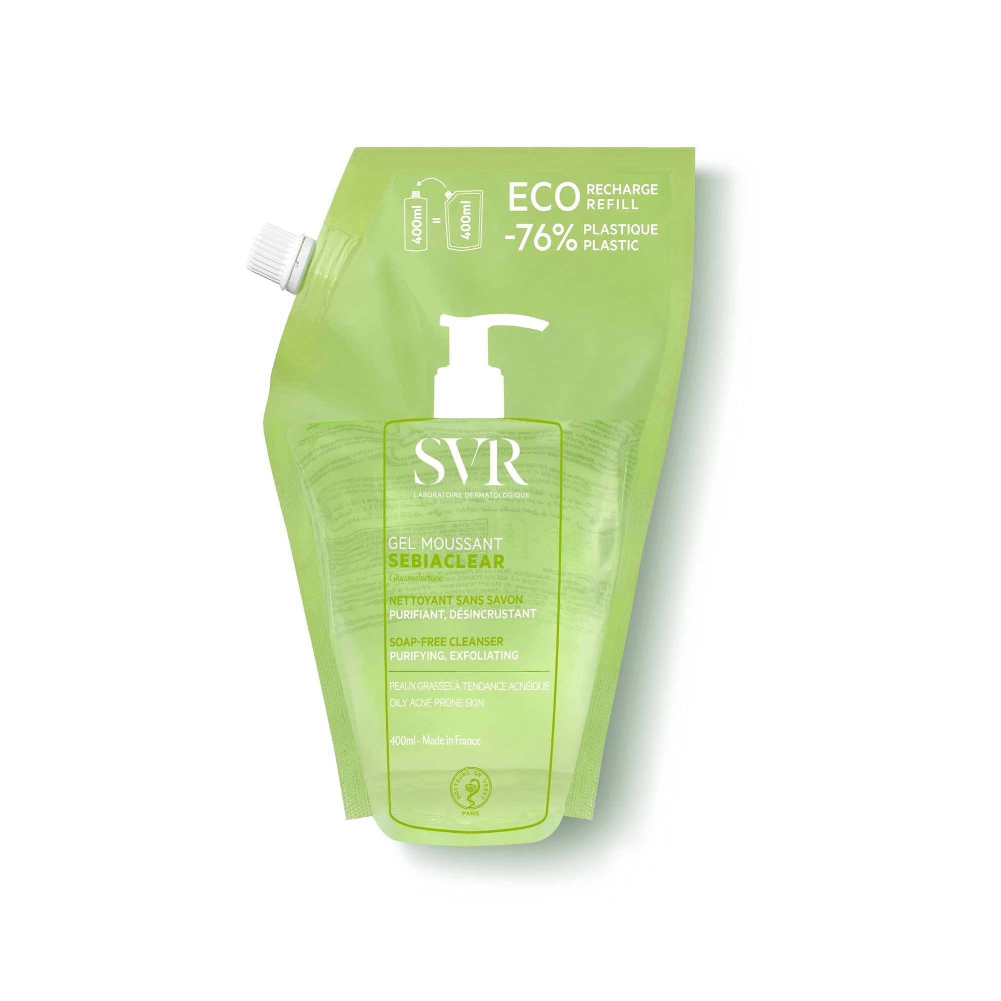 SVR SEBIACLEAR GEL MOUSSANT RECHARGE 400ML 1