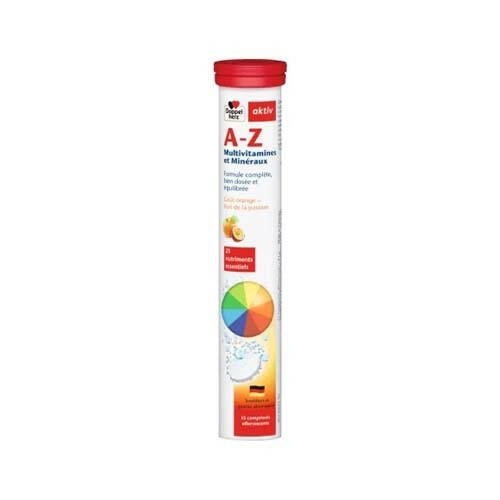 AKTIV A-Z MULTIVITAMINES ET MINERAUX 15 COMPRIMES EFFERVESCENTS.