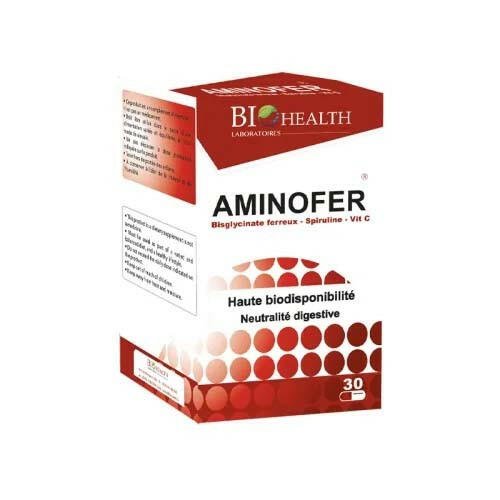 BIOHEALTH AMINOFER 30 GELLULES.