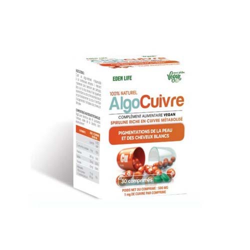 EDEN LIFE ALGO CUIVRE 30 COMPRIMES.