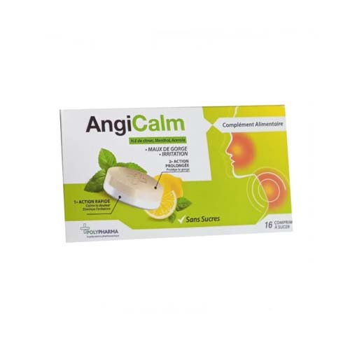 POLYPHARMA ANGICALM CITRON 16 COMPRIMER A SUCER.