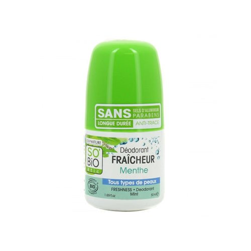 SO BIO DEO FRAICHEUR MENTHE TOUS TYPE DE PEAUX 50ML.