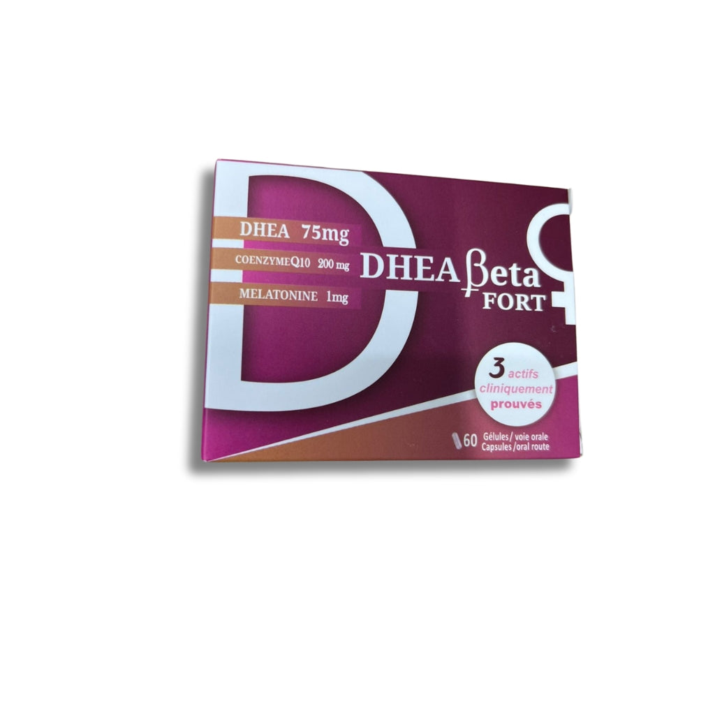 DHEA Beta Fort 75mg + CoQ10 + Mélatonine | Formule Triple Action Anti-Âge - 60 Gélules 1
