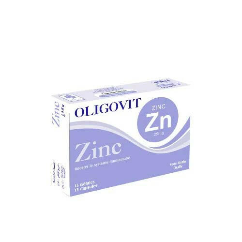 VITAL OLIGOVIT ZINC 25MG 15 GELULES.