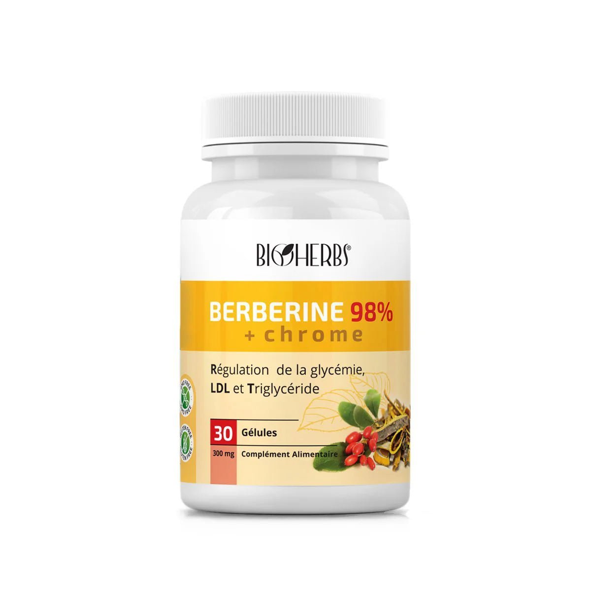 BIOHERBS Berberine 98% + Chrome.