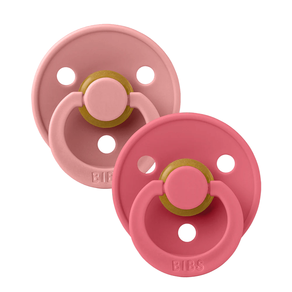 bibs sucette Dusty Pink/Coral bout rond (2 sucettes).