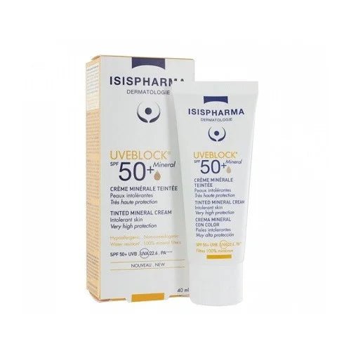 ISISPHARMA UVEBLOCK CREME MINERALE TEINTEE SPF50+ 40ML.