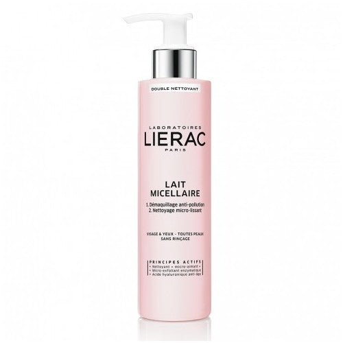 LIERAC LAIT MICELLAIRE DOUBLE NETTOYANT VISAGE ET YEUX - 200ml.
