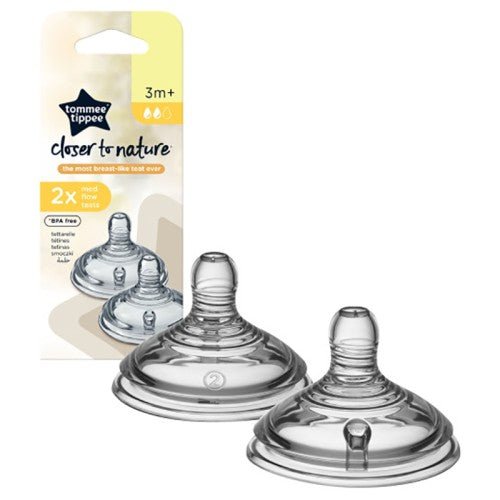 TOMMEE TIPPEE CLOSER TO NATURE 2 TETINES DEBIT MOYEN 3M+.