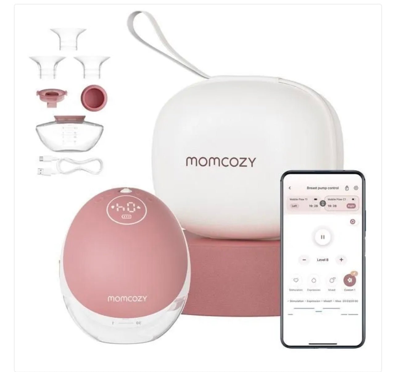 Momcozy Mobile Flow™ M9 Tire - Lait Électrique Mains Libres Connecté - La Grande Para