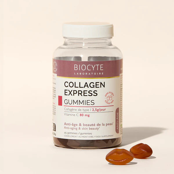 Biocyte Collagen Express Gummies 60 Gommes - Collagène Marin Anti-Âge Goût Fruits