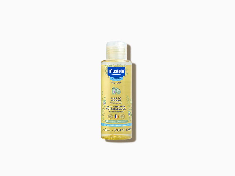 Mustela Huile de Massage Bébé à l'Avocat 100ml - Hydrate Apaise | Dès Naissance 99% Naturel - La Grande Para