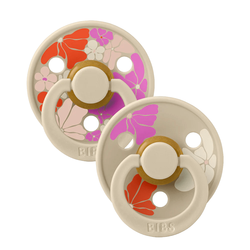 BIBS sucette Morning Bloom - Vanilla Mix bout rond (2sucettes).