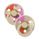 BIBS sucette Morning Bloom - Vanilla Mix bout rond (2sucettes)