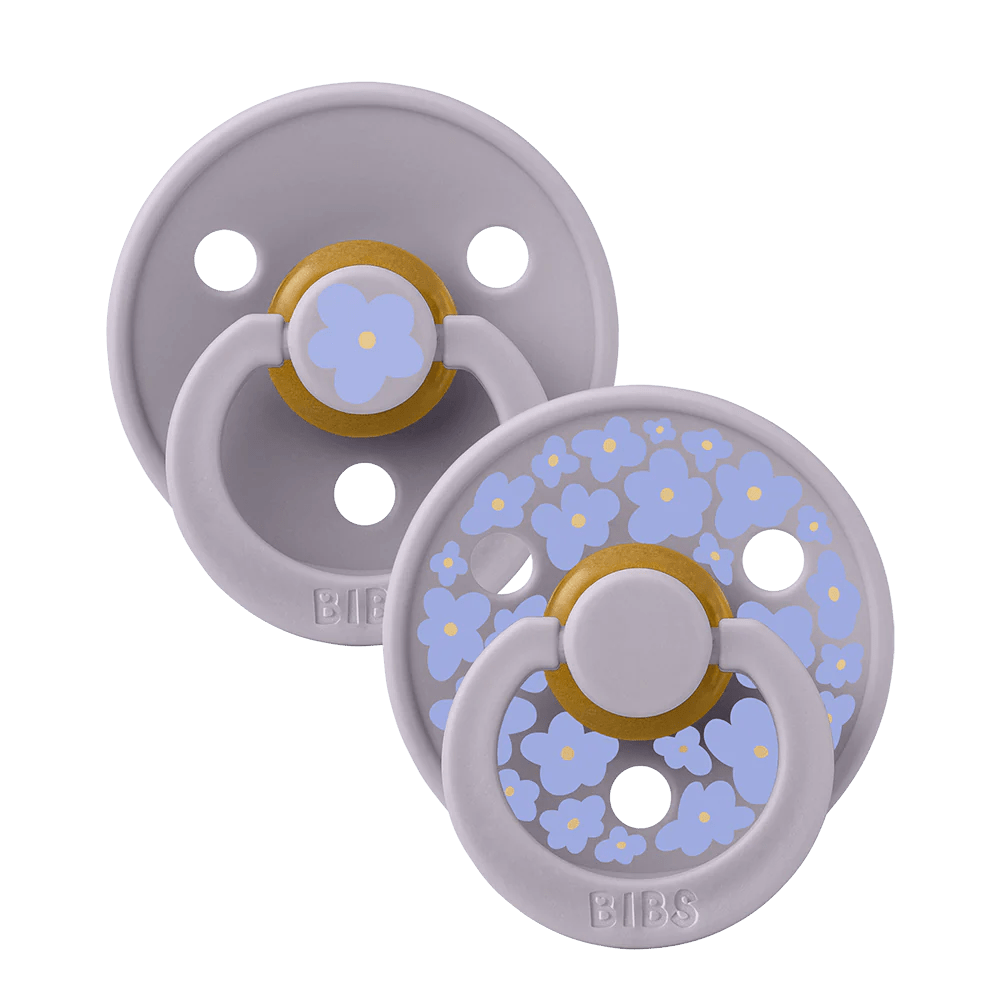 BIBS SUCETTE PACK 2  Jasmine - Fossil Grey Mix bout rond.