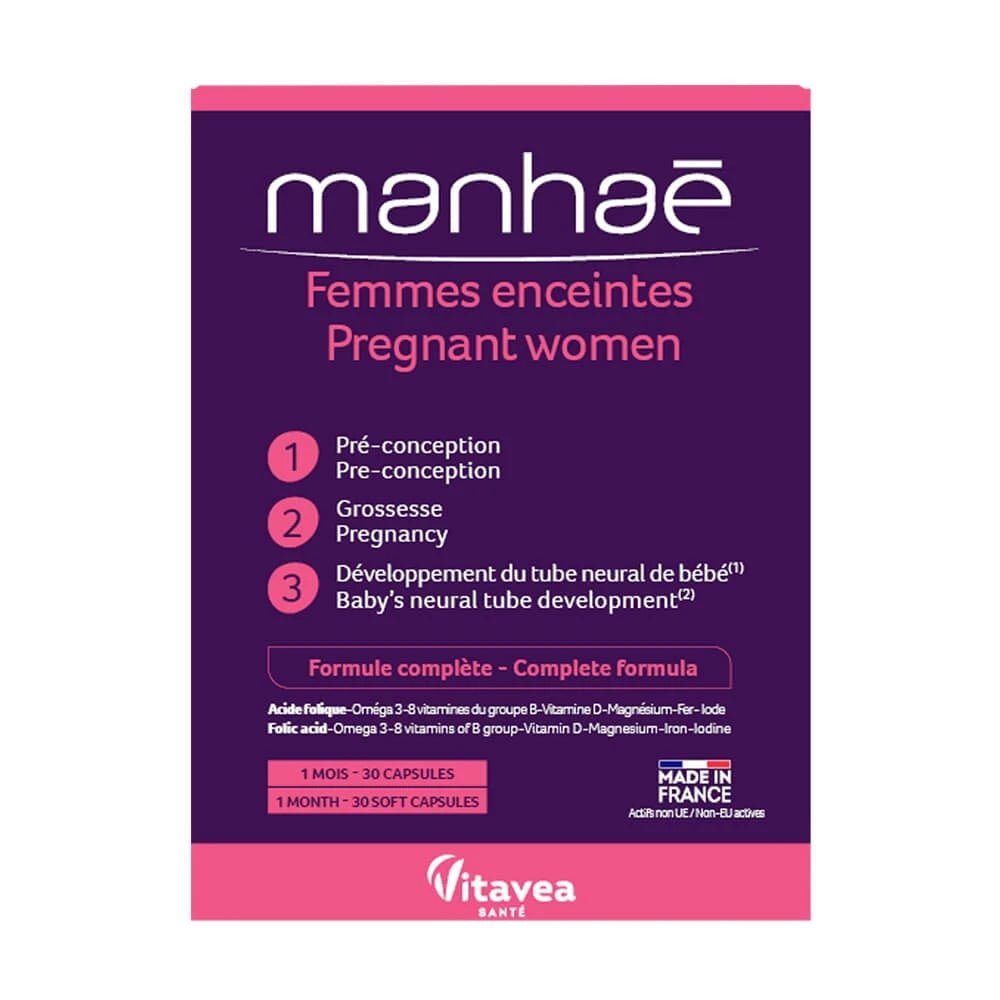 Manhae – Femmes Enceintes 30 Capsules – Vitavea Santé - La Grande Para