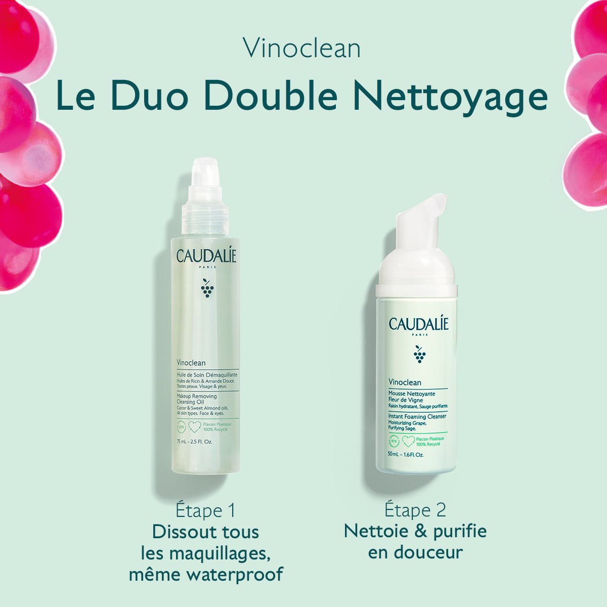 Caudalie Vinoclean Duo Double Nettoyage - La Grande Para