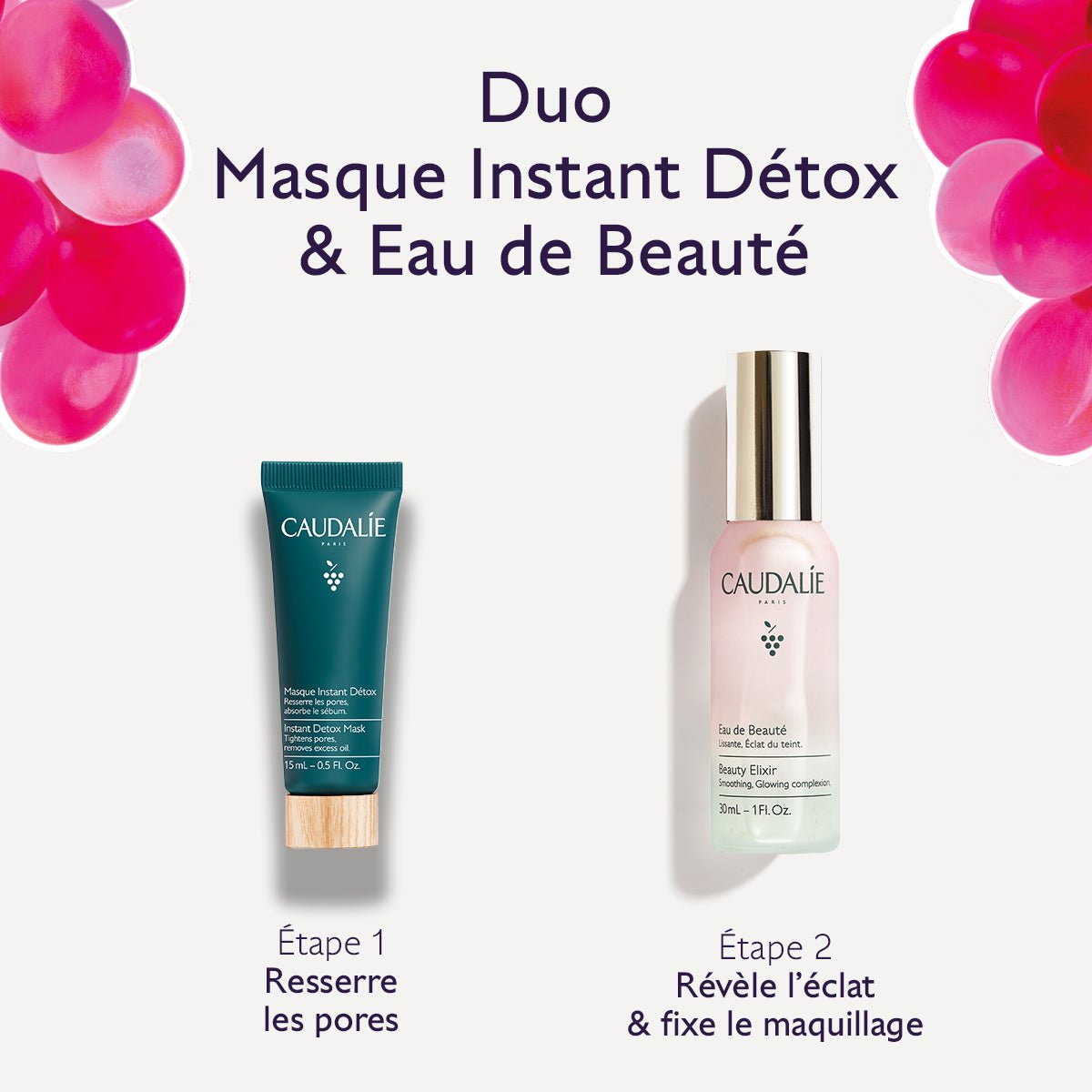 Caudalie Duo Eau de Beauté & Masque Detox - La Grande Para