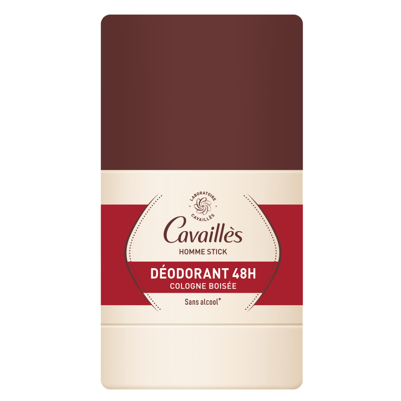 Rogé Cavaillès Homme Stick Déodorant 48H Cologne Boisée 50g – stick bordeaux sans alcool
