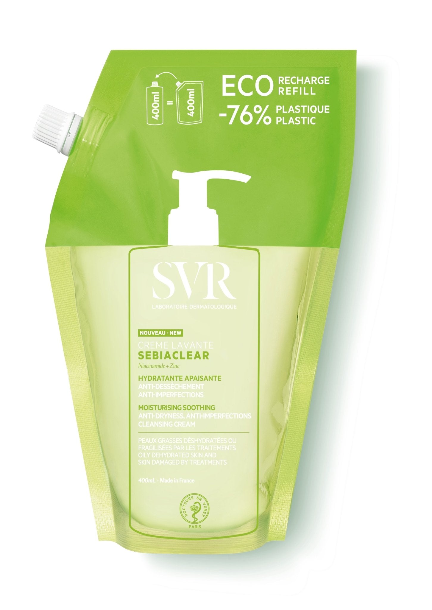 SVR SEBIACLEAR CREME LAVANTE RECHARGE 400ML