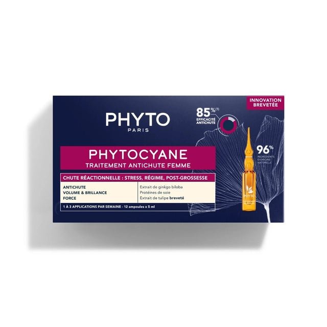 PHYTO Phytocyane Traitement Anti-Chute Réactionnelle Femme 12x5ml - Ampoules Tunisie