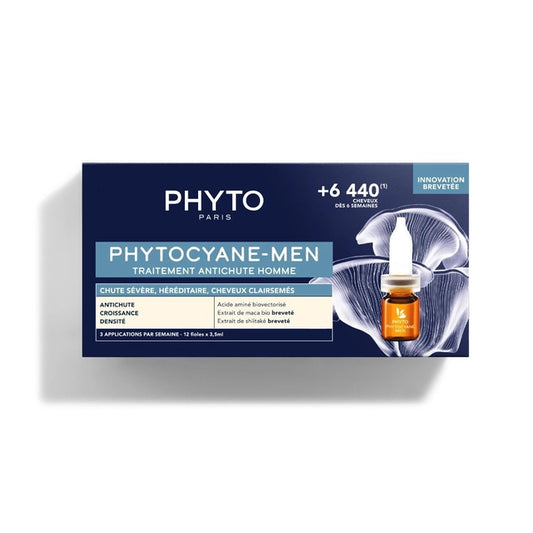 PHYTO Phytocyane Men Traitement Anti-Chute 12x3,5ml - Ampoules Homme Tunisie