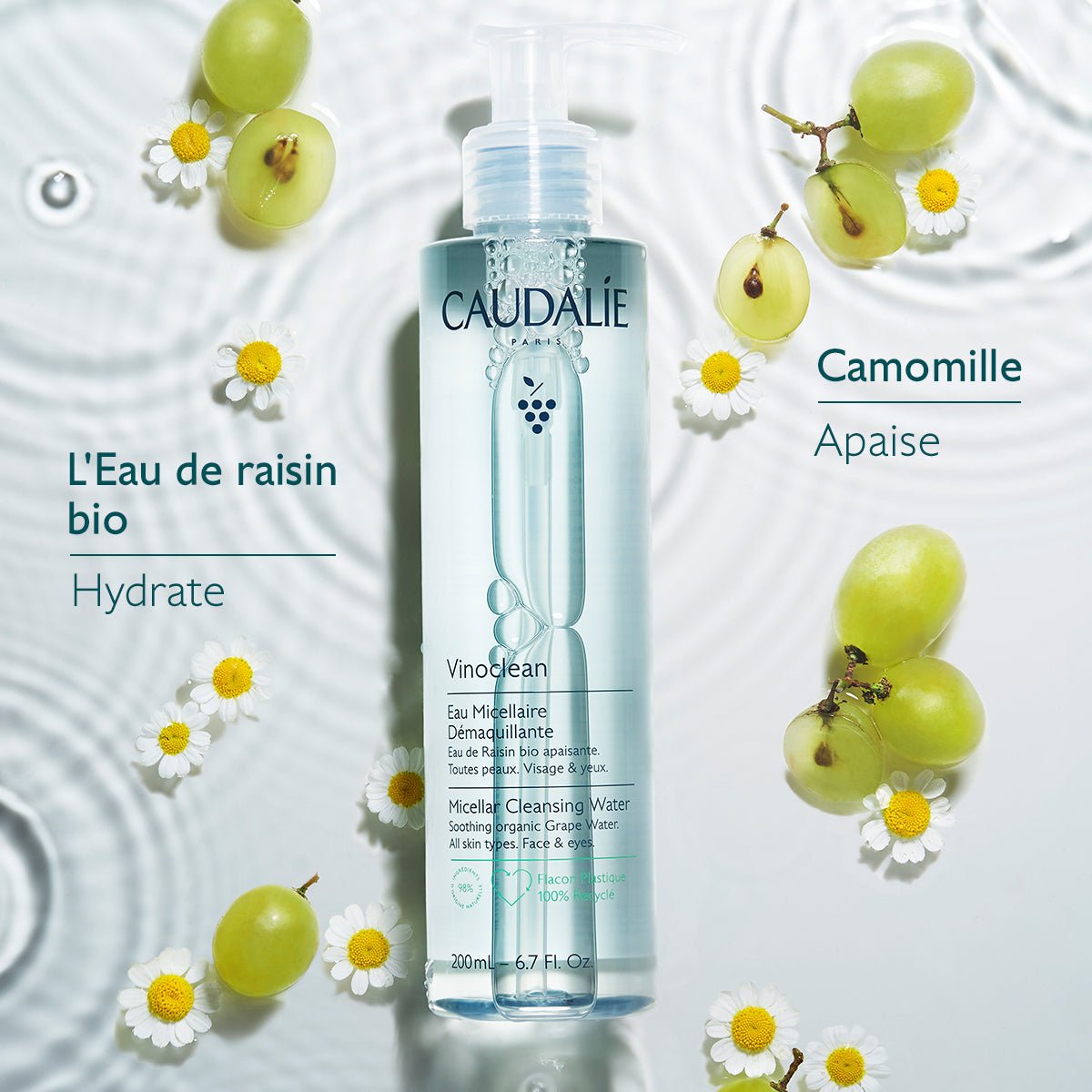 Caudalie Vinoclean Eau Micellaire Démaquillante 200ml - La Grande Para