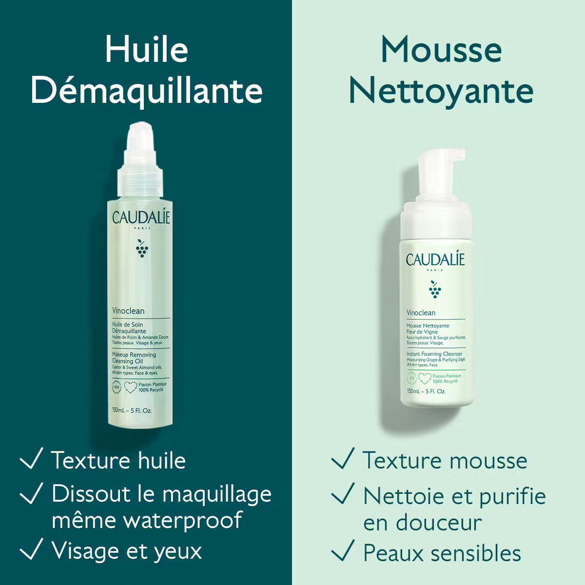 Caudalie Vinoclean Mousse Nettoyante Fleur de Vigne 150ml 4