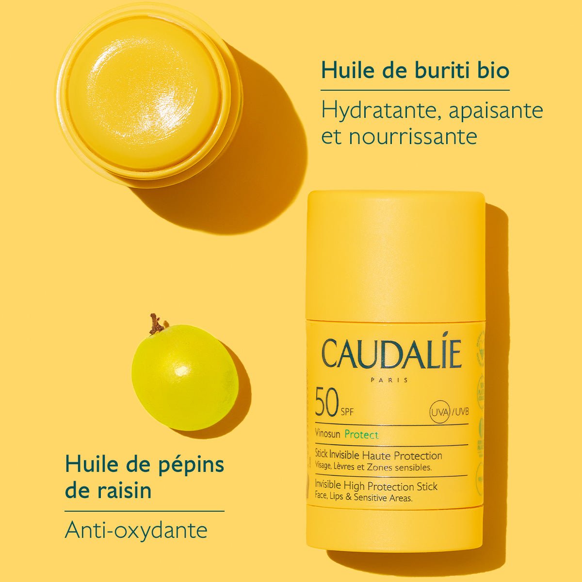 Caudalie Vinosun Protect Stick Invisible Haute Protection SPF50 15g - La Grande Para