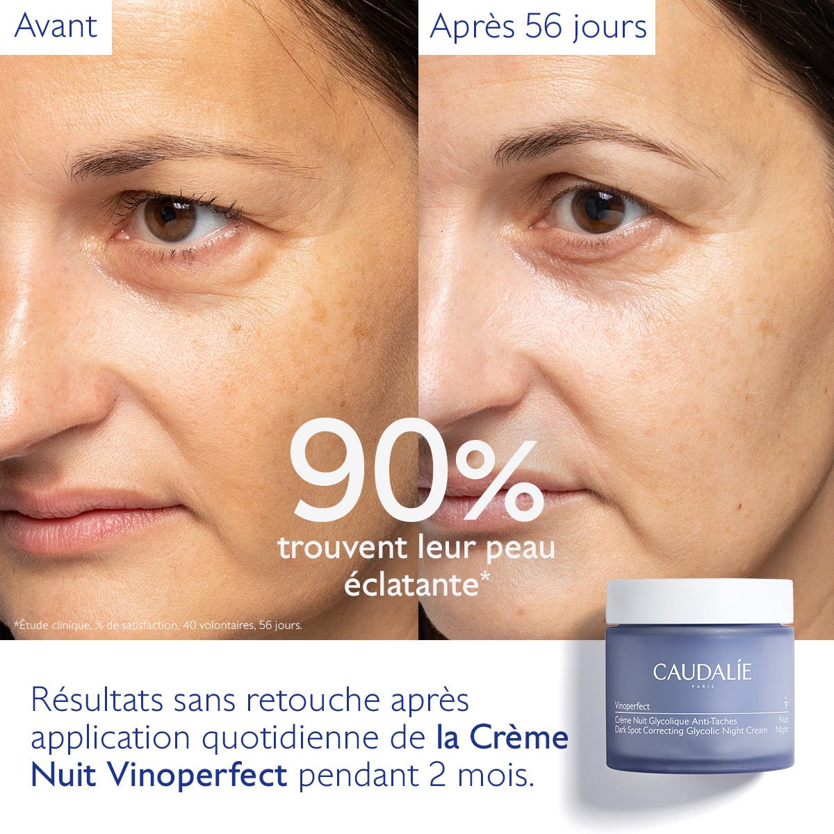 Caudalie Crème Nuit Glycolique Anti - Taches - Recharge - La Grande Para