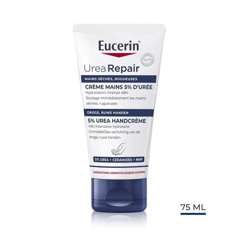 Eucerin Urea Repair Plus Crème Mains 5% Urée - Mains Sèches & Abîmées 75ml