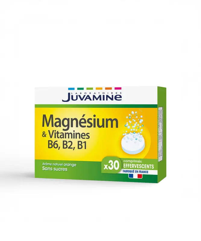 Juvamine Magnésium & Vitamines B6 B2 B1 - 30 Comprimés Effervescents | Anti-Fatigue 1