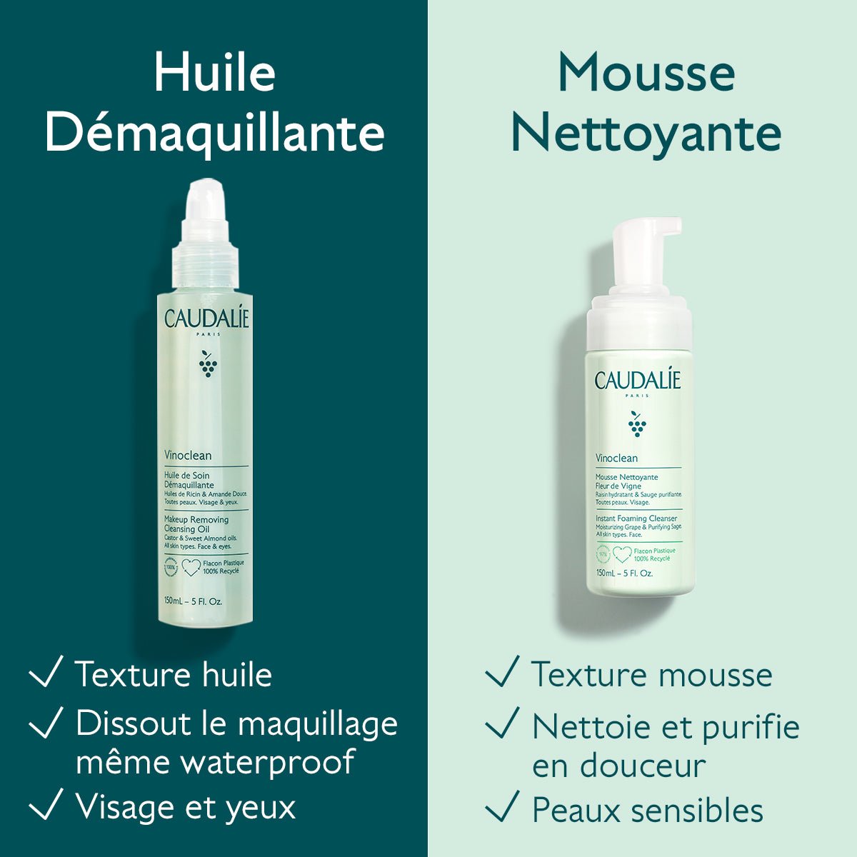 Caudalie Vinoclean Huile de Soin Démaquillante 150ml - La Grande Para