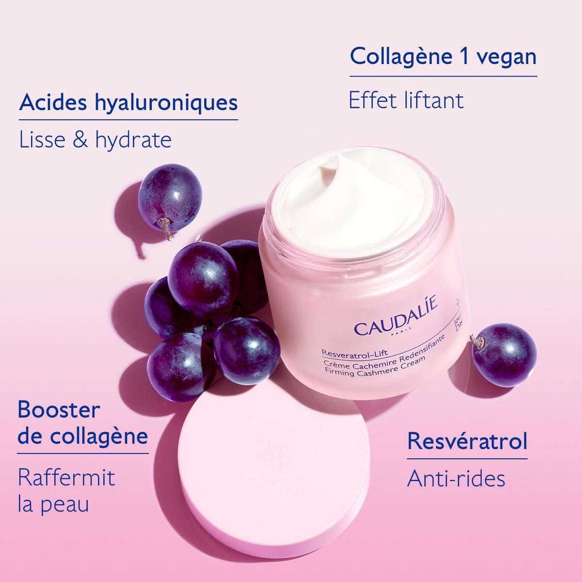 Caudalie Resveratrol - Lift Recharge Crème Cachemire Redensifiante 50ml - La Grande Para