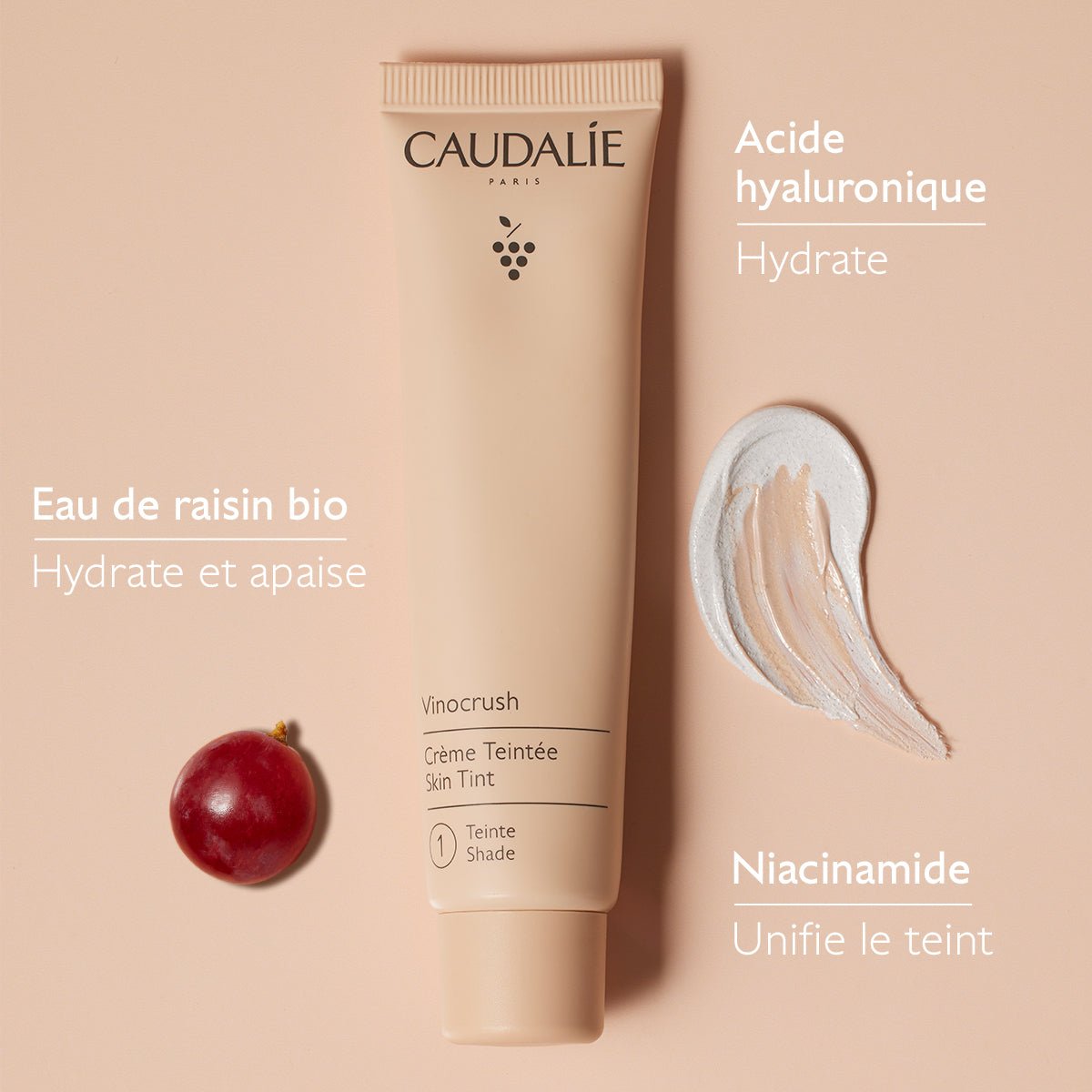 Caudalie Vinocrush Crème Teintée Teinte 1 30ml - La Grande Para