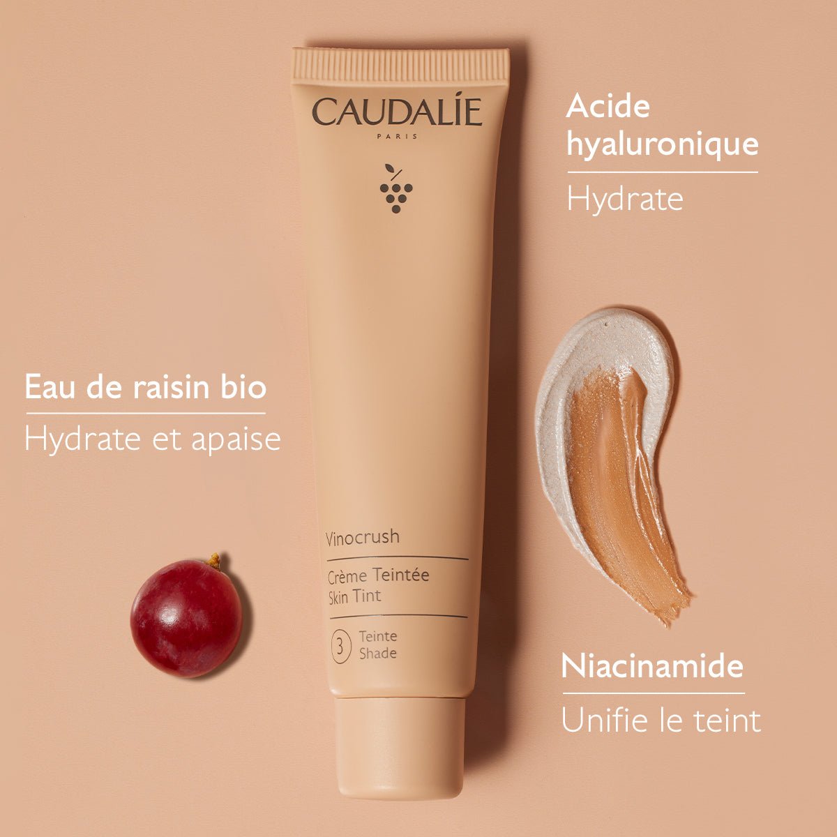 Caudalie Vinocrush Crème Teintée Teinte 3 30ml - La Grande Para