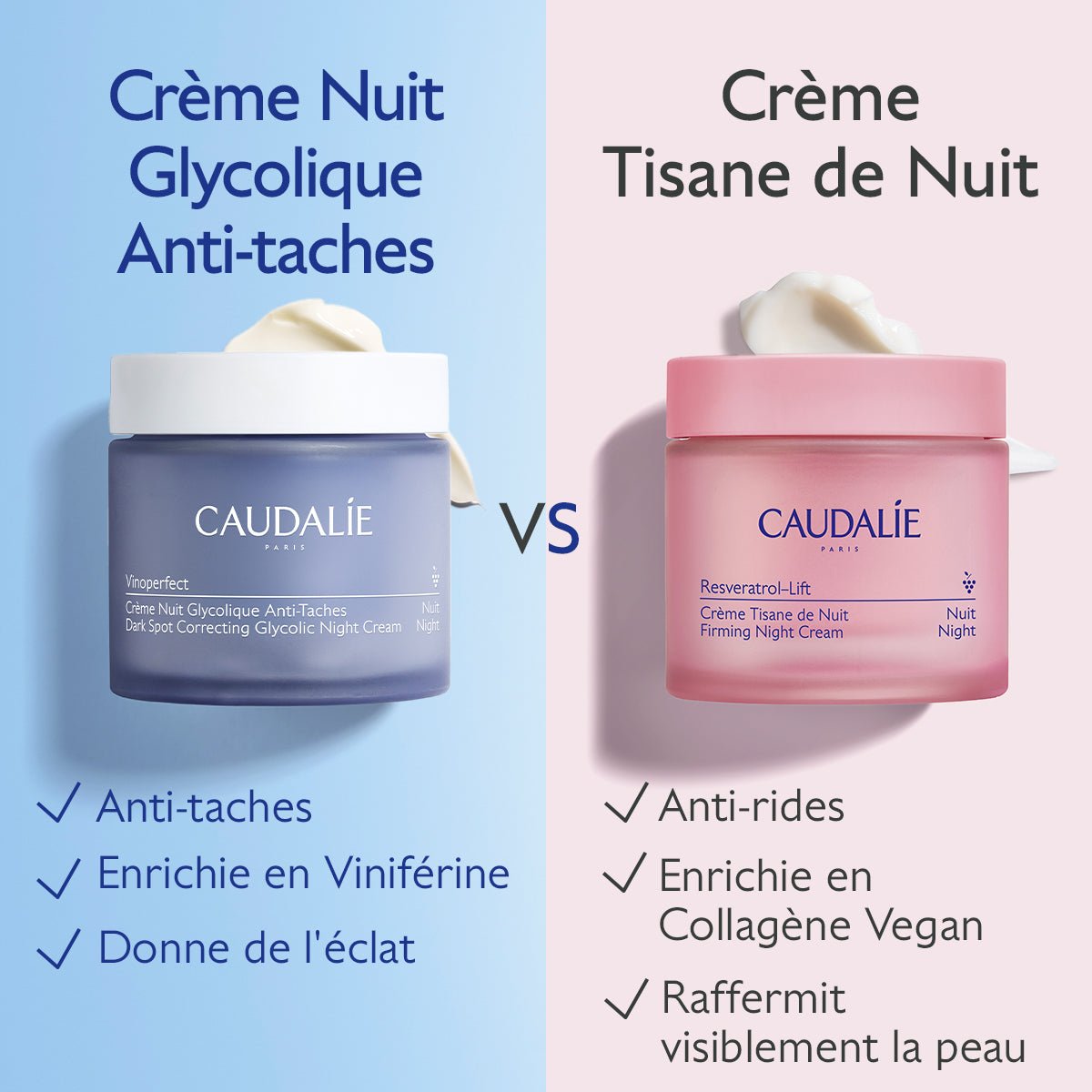 Caudalie Crème Nuit Glycolique Anti - Taches - Recharge - La Grande Para