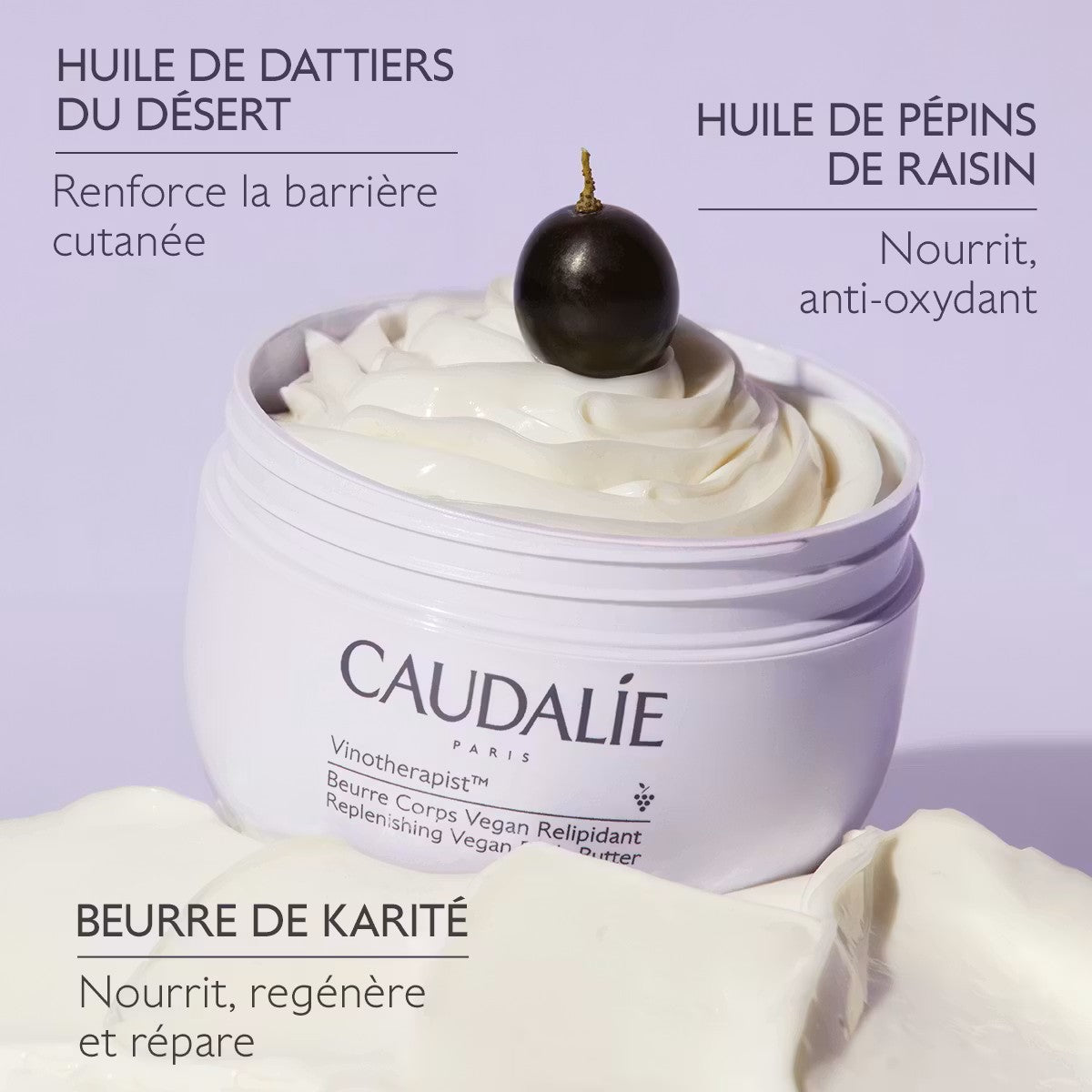Caudalie Vinotherapist Beurre Corps Vegan Relipidant 250ml - La Grande Para