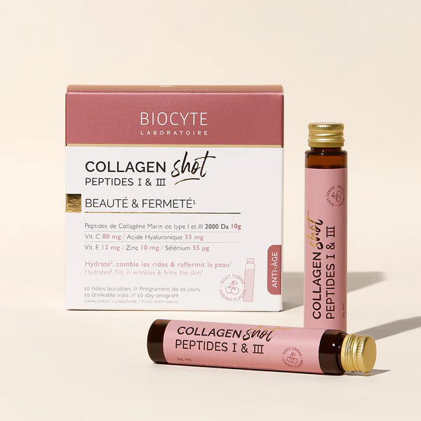 Biocyte Collagen Shot 10 Flacons - Collagène Marin Liquide 10g Anti-Âge Express