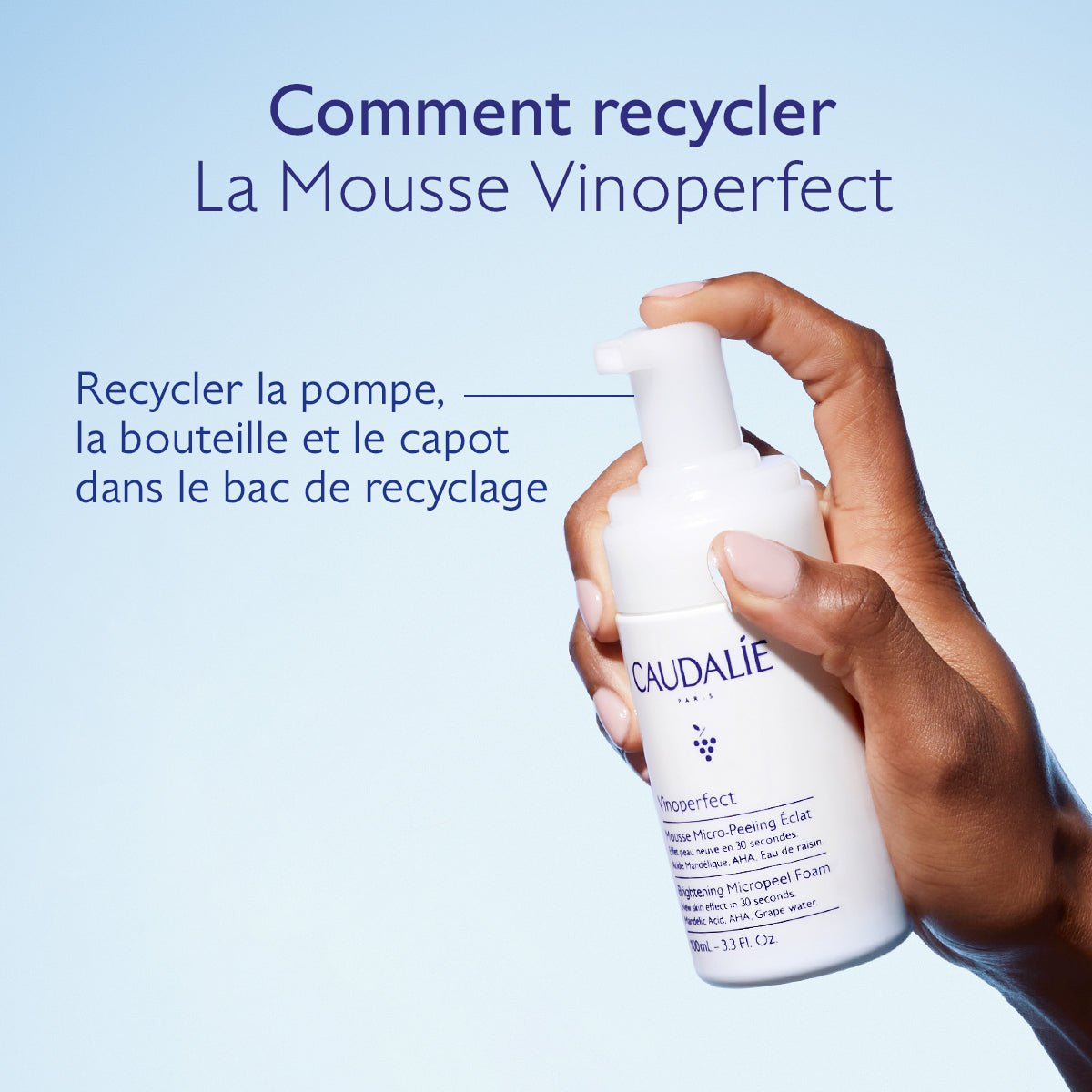 Caudalie Vinoperfect Mousse Micro - Peeling Éclat 100ml - La Grande Para