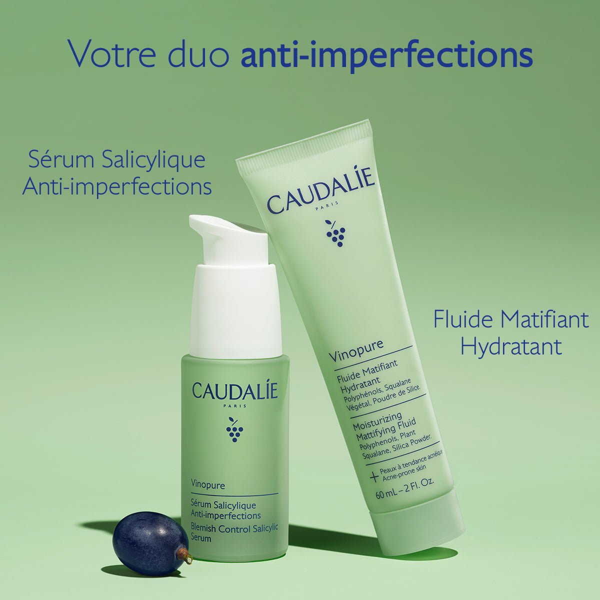 Caudalie Vinopure Fluide Matifiant Hydratant 40ml - La Grande Para