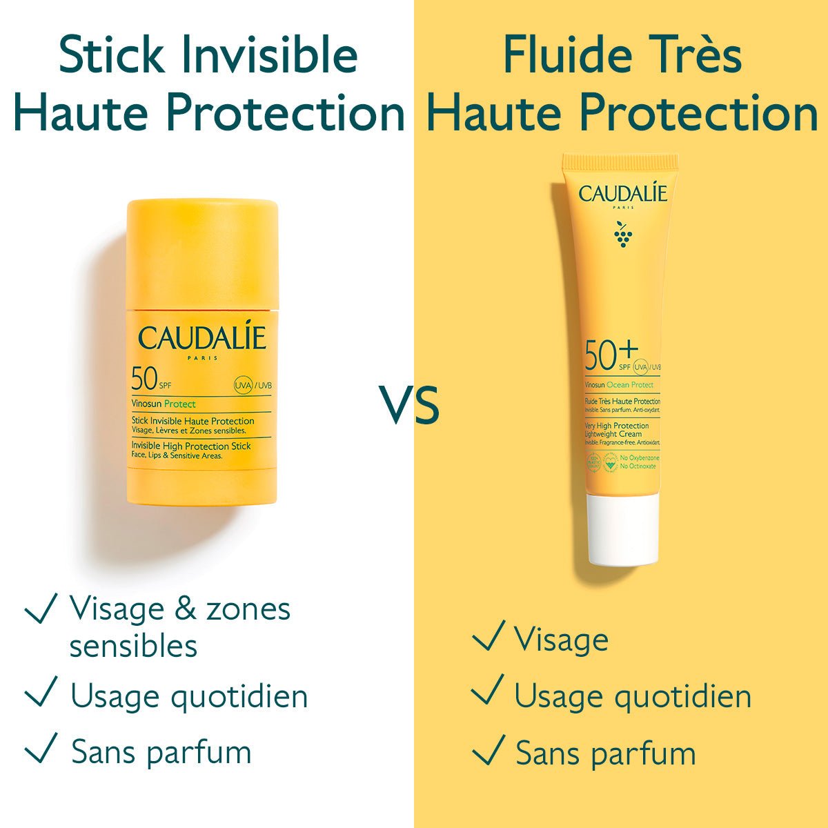 Caudalie Vinosun Protect Stick Invisible Haute Protection SPF50 15g - La Grande Para