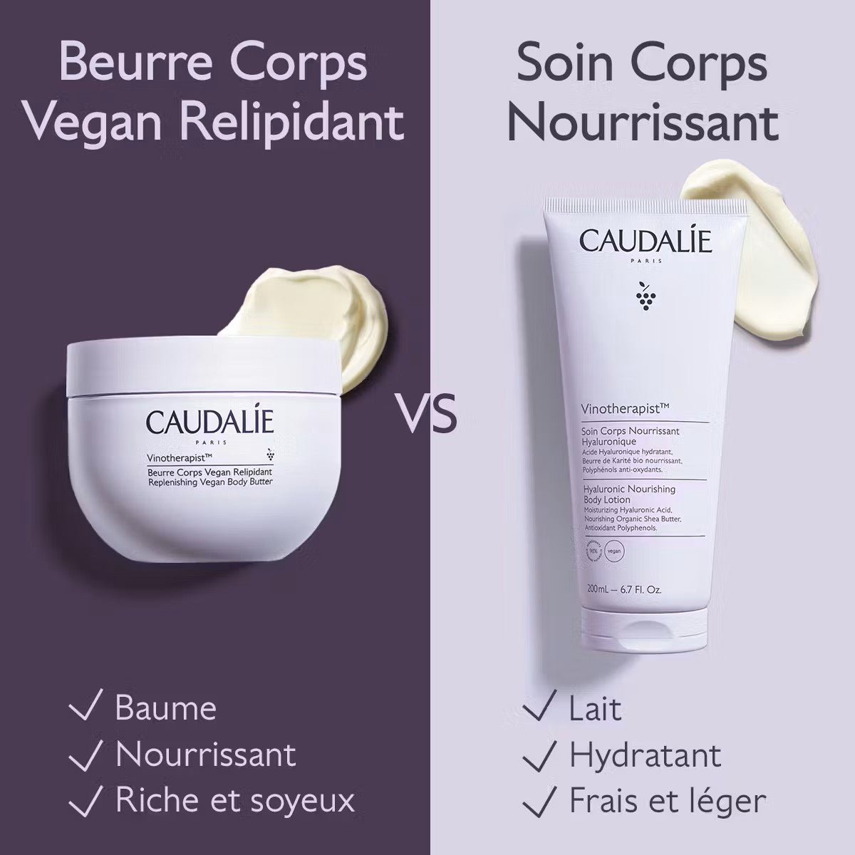 Caudalie Vinotherapist Beurre Corps Vegan Relipidant 250ml - La Grande Para