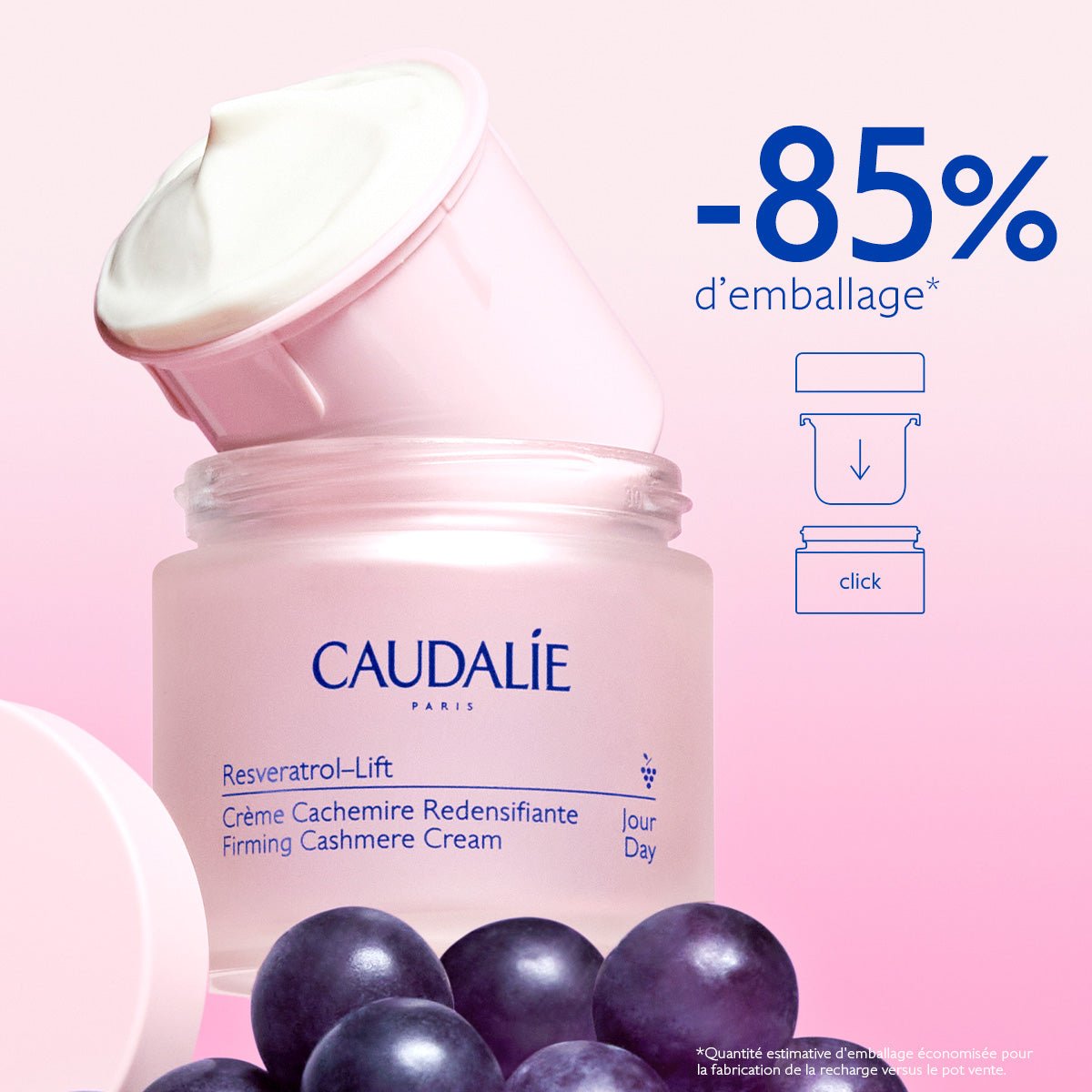 Caudalie Resveratrol - Lift Recharge Crème Cachemire Redensifiante 50ml - La Grande Para