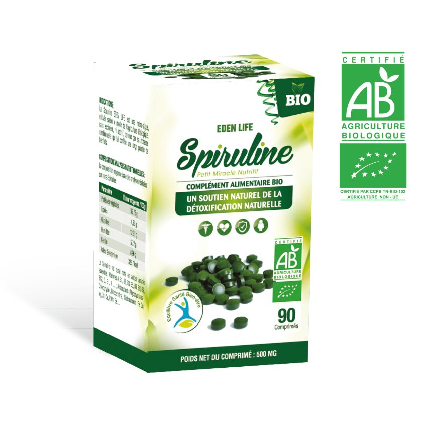 EDEN LIFE SPIRULINE – 90 COMPRIMES.
