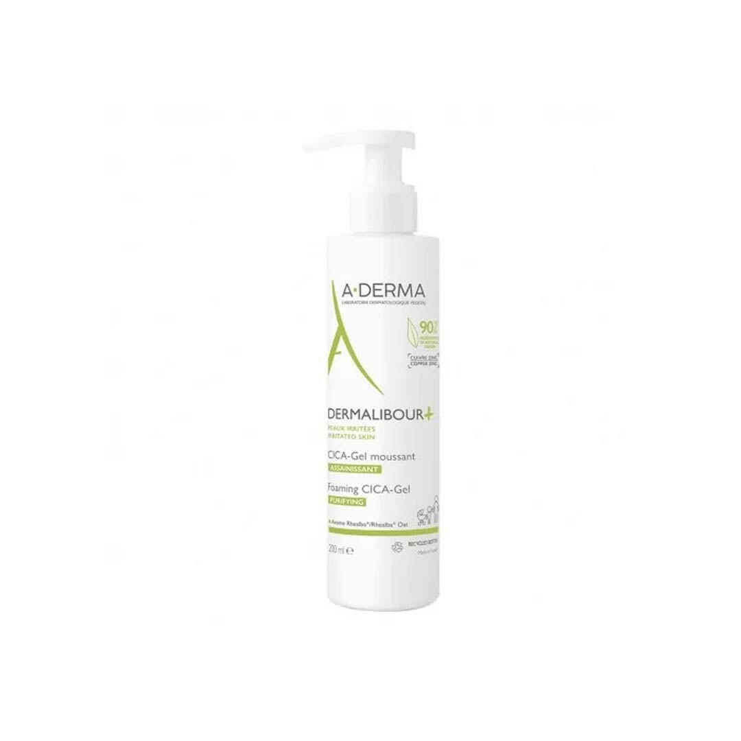 A-DERMA DERMALIBOUR+ CICA-GEL MOUSSANT, 200ml.