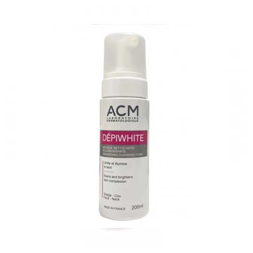 ACM DEPIWHITE MOUSSE NETTOYANTE ECLAIRCISSANTE 200ML(ce produit n'est pas éligible au code promo)