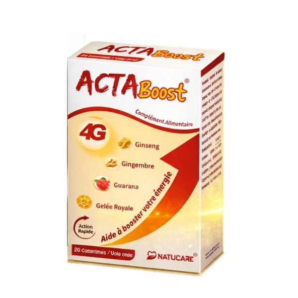 NATUCARE Acta Boost 20 Comprimés — Formule 4G Énergie