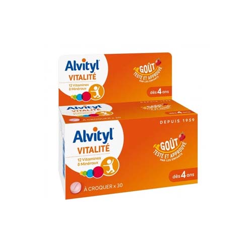 ALVITYL VITALITE A CROQUER GOUT FRAISE 30 COMPRIMES