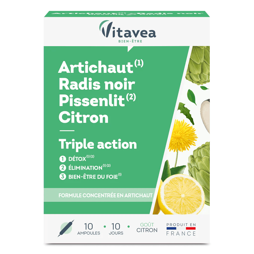 Vitavea Bien-être - Artichaut Radis noir Pissenlit Citron.